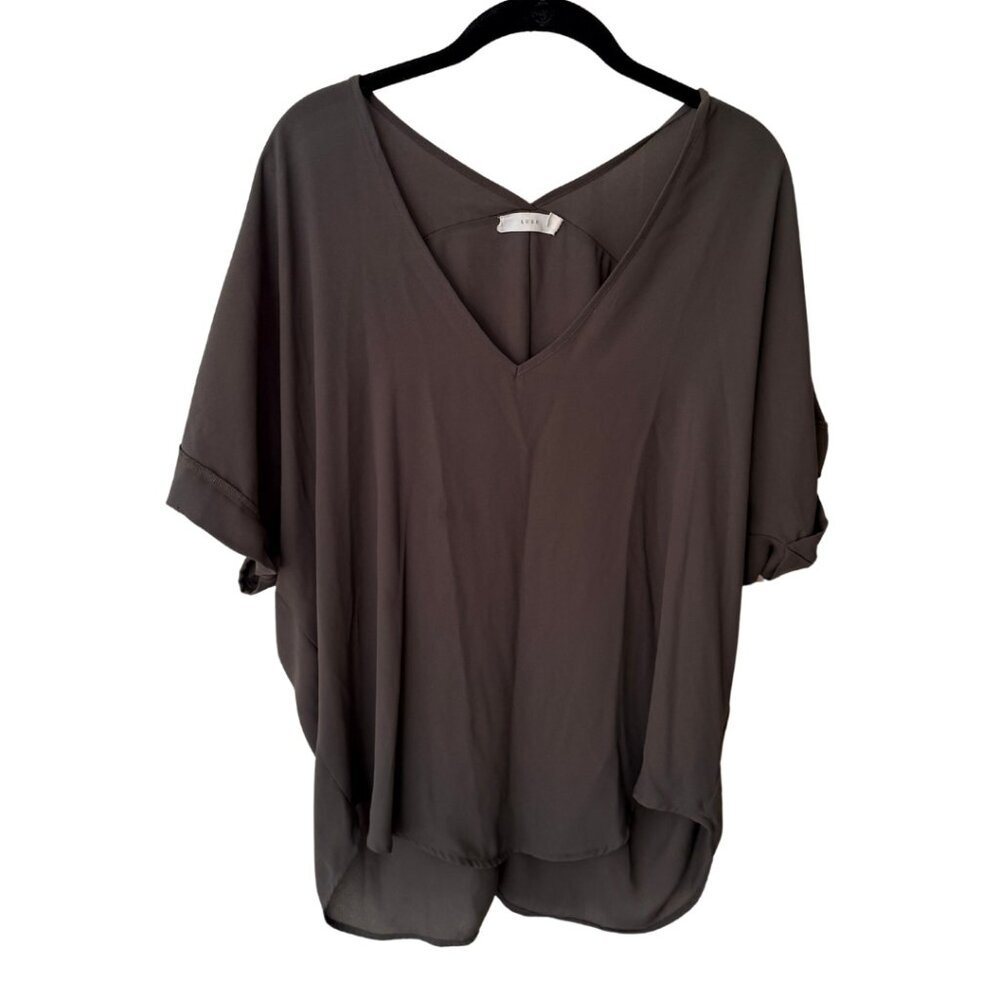 Lush, vneck, tunic, L